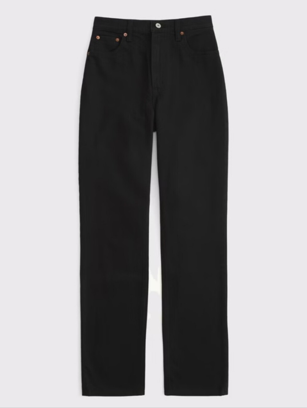 NWT Abercrombie & Fitch Ultra High Rise '90s Straight Jeans Sz 27 4L Black - Picture 7 of 14